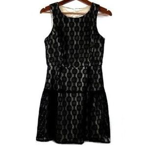 Ava & Aiden Black Dress Lace Overlay Fit & Flare